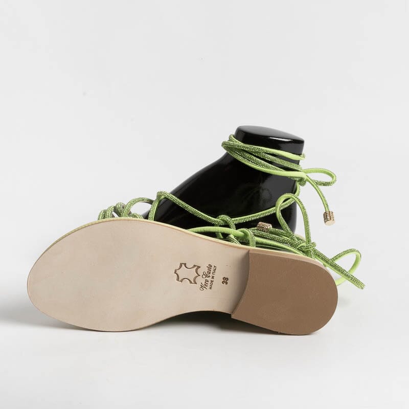 PAOLA FIORENZA - Flat Sandals - FD22 - Green Women's Shoes PAOLA FIORENZA