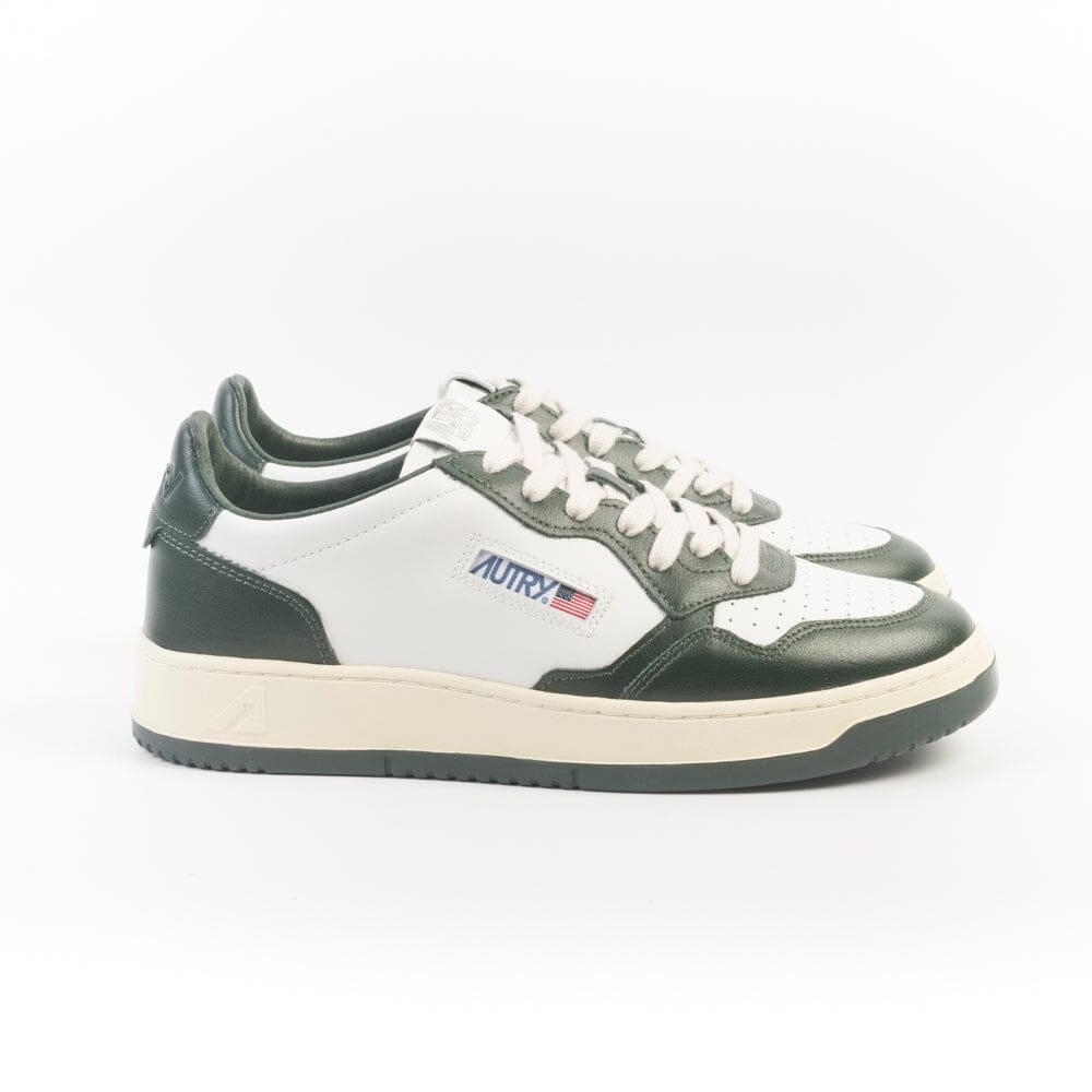 AUTRY Sneakers AULM WB49 - LOW MAN ALL LEAT - Bianco Mountain Verde Scarpe Uomo AUTRY - Collezione uomo