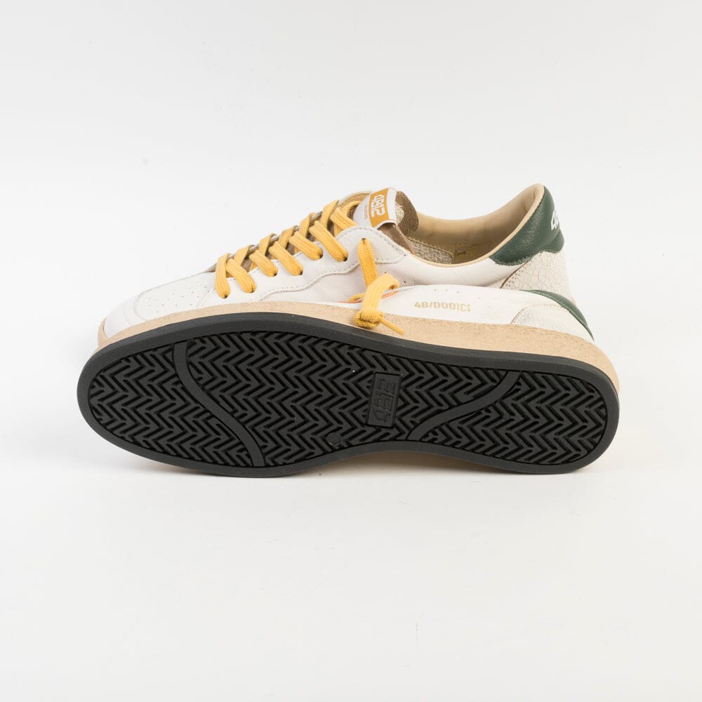 4B12 - Sneakers - Play U57 - Bianco Verde Arancione Scarpe Uomo 4B12 - COLLEZIONE UOMO 