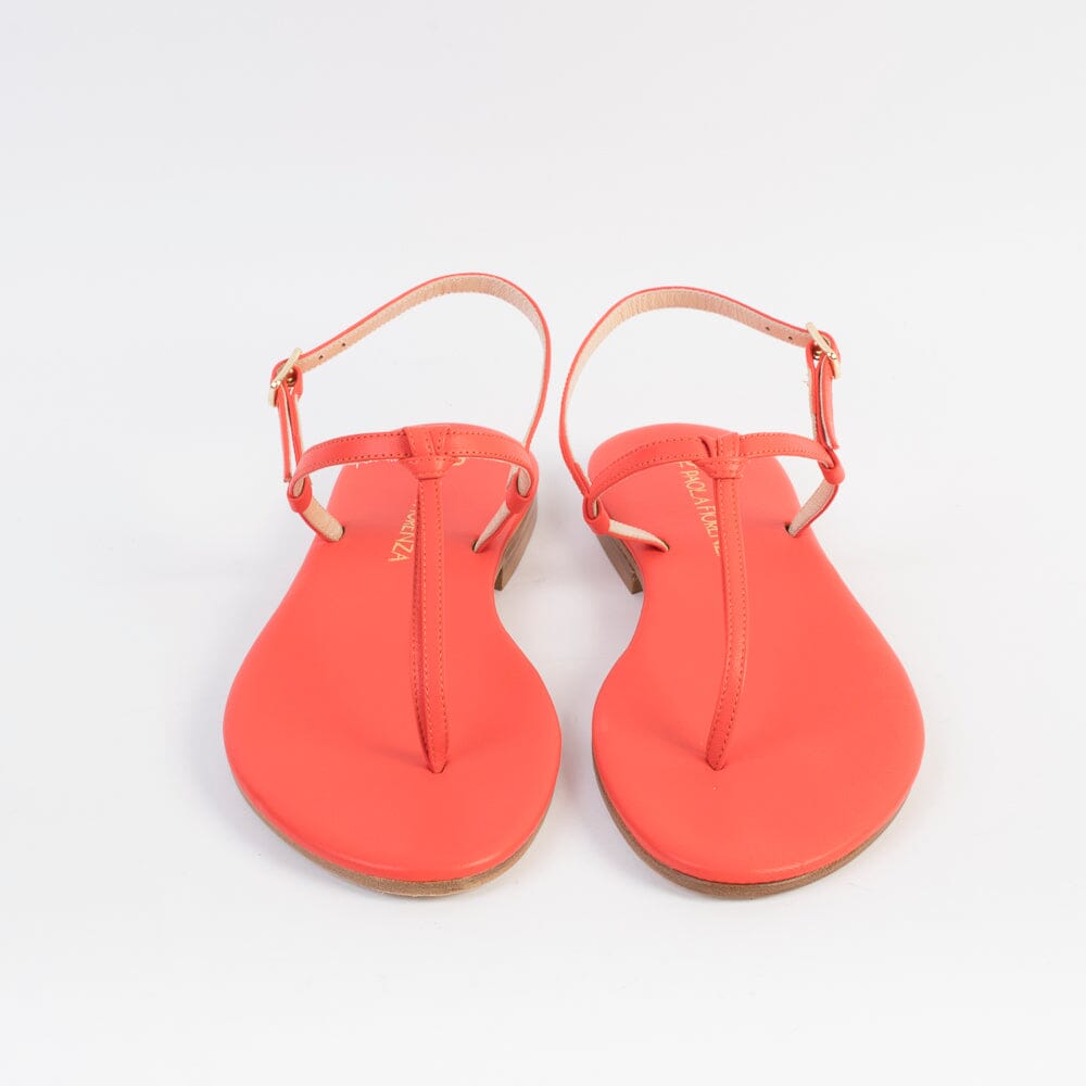 PAOLA FIORENZA - Sandali Bassi Infradito - Nodino - Corallo Scarpe Donna PAOLA FIORENZA