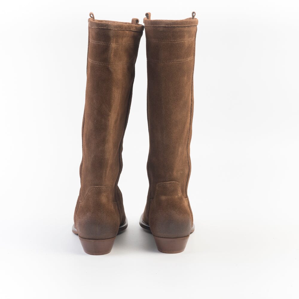 CAPPELLETTOSHOP - GM - Stivali Camperos - Gabon - Camoscio Tabacco Scarpe Donna CAPPELLETTO 1948
