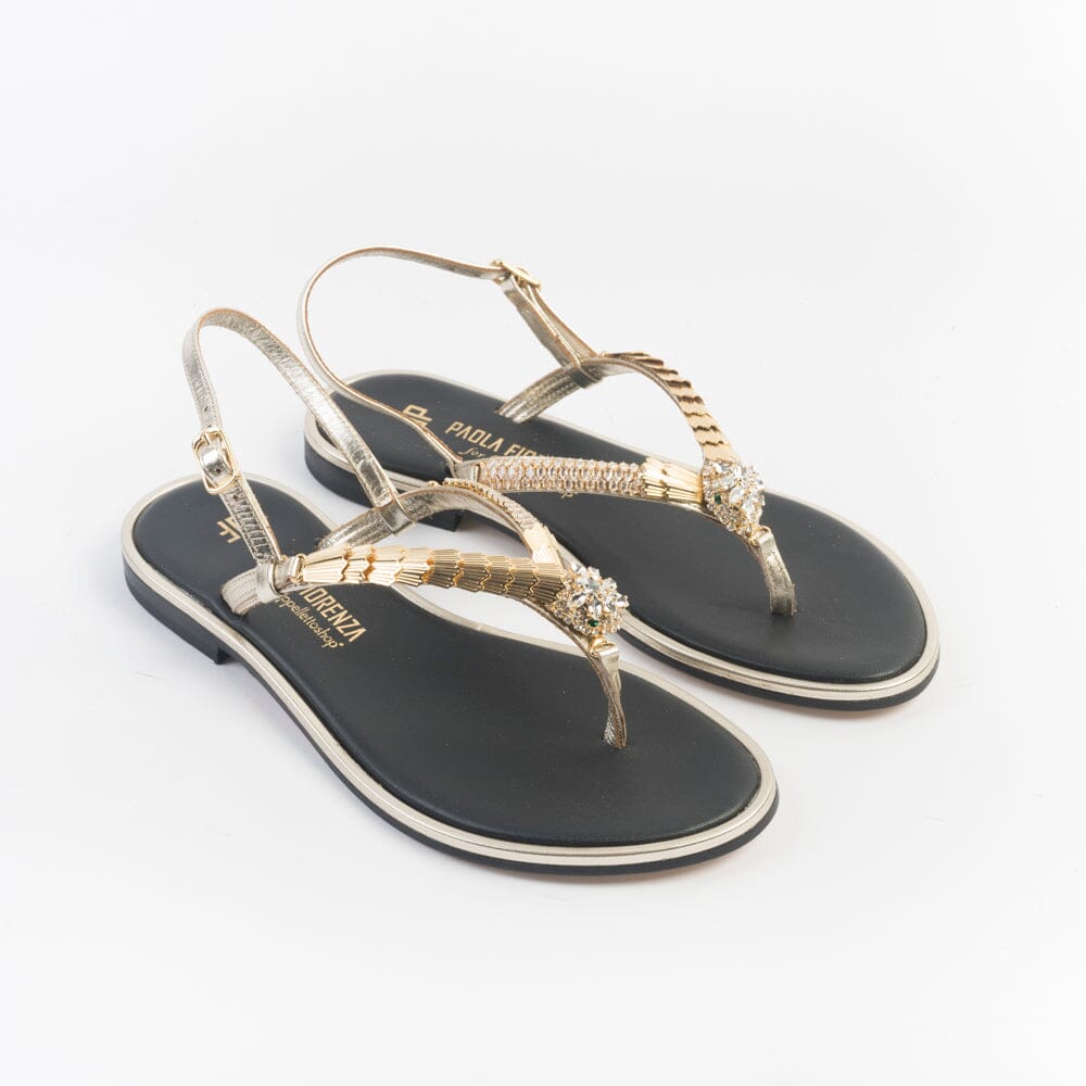 PAOLA FIORENZA - Sandali bassi infradito - PS371 - Platino Scarpe Donna PAOLA FIORENZA