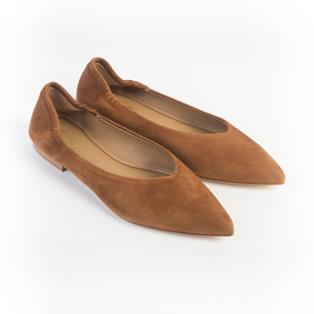 ANNA F - Ballerina - 1403 - Camoscio Bruciato Scarpe Donna Anna F.