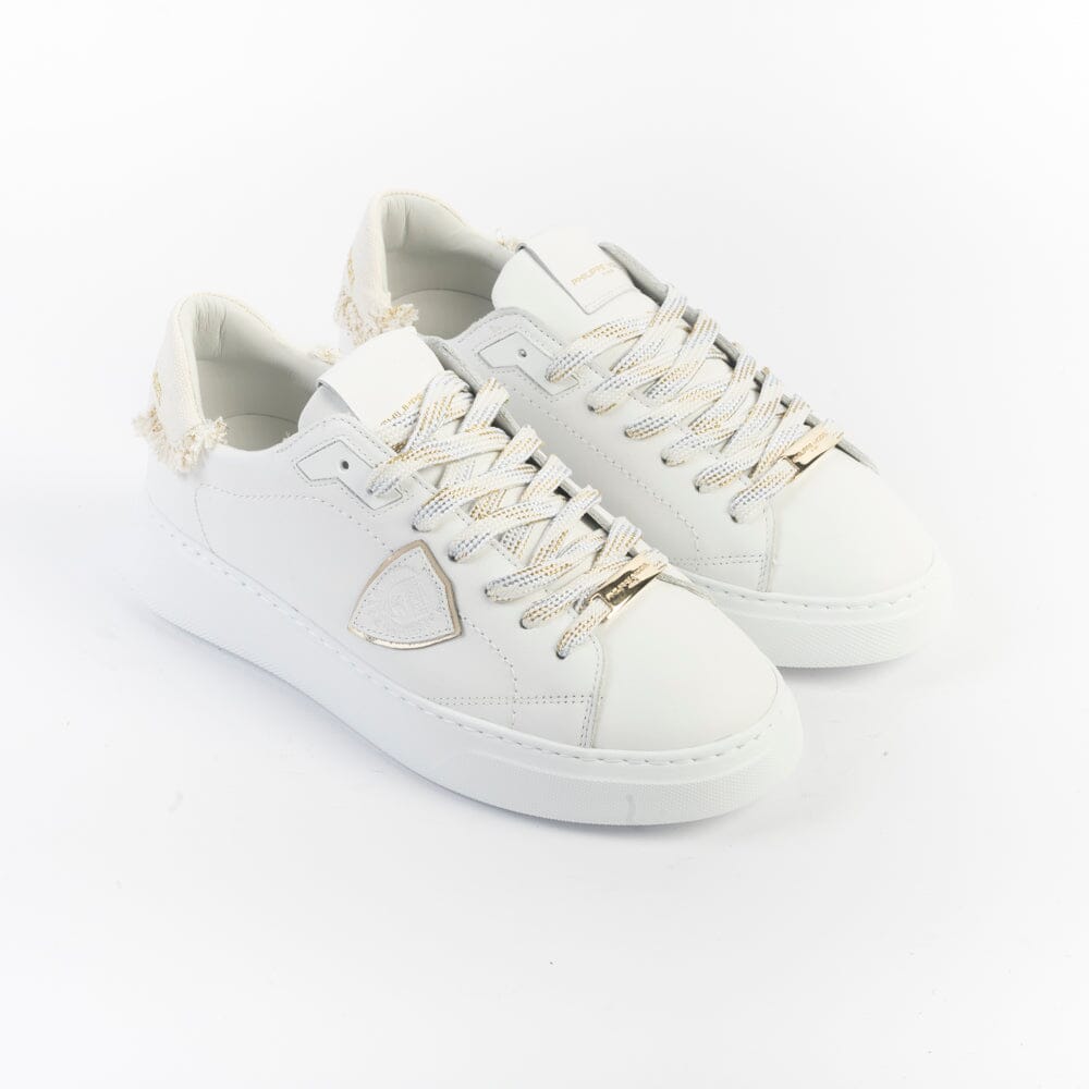 PHILIPPE MODEL Temple Sneakers BTLD VDD2 Denim Blanc