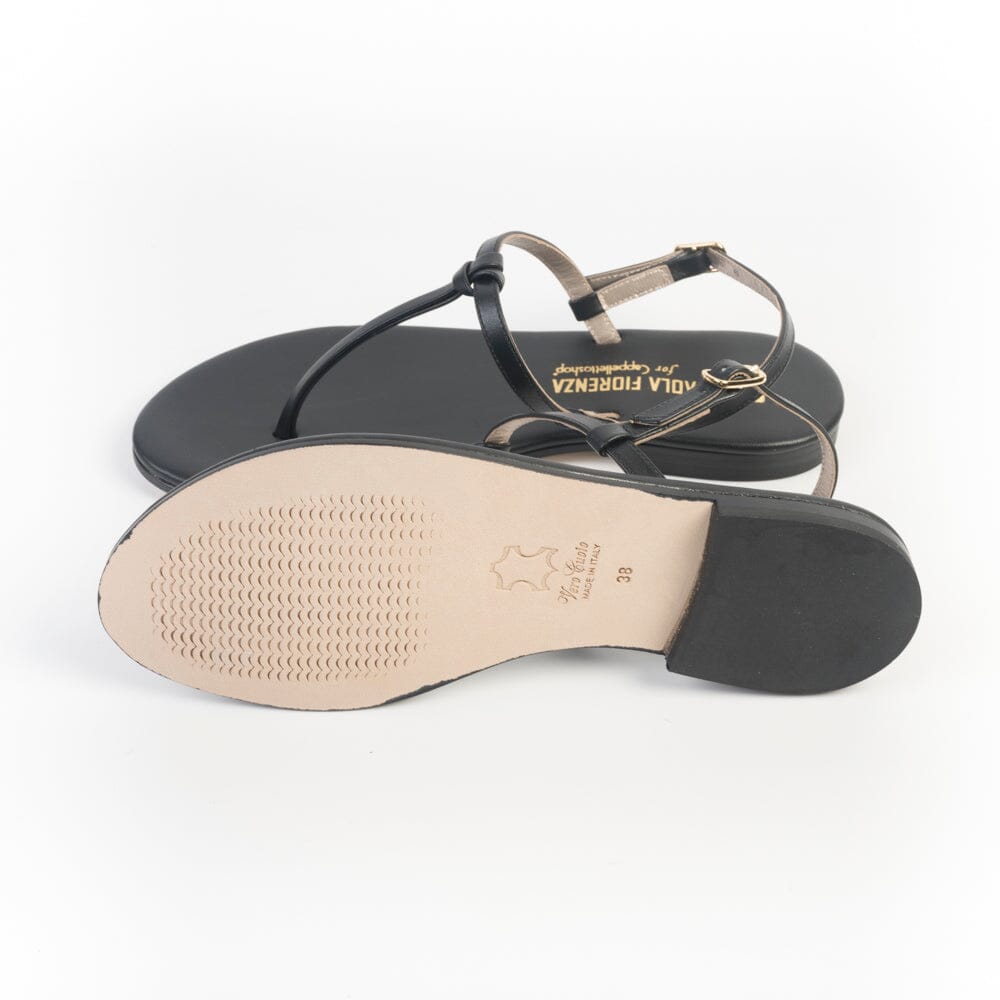 PAOLA FIORENZA - Sandali Bassi - Nodino - Nero Scarpe Donna PAOLA FIORENZA