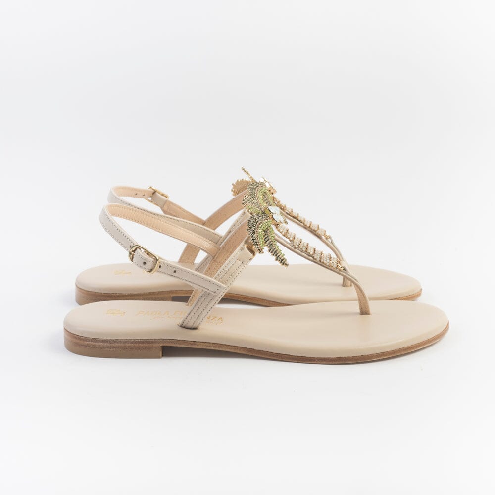 PAOLA FIORENZA - Sandali bassi infradito - LRlC2524- Beige Scarpe Donna PAOLA FIORENZA
