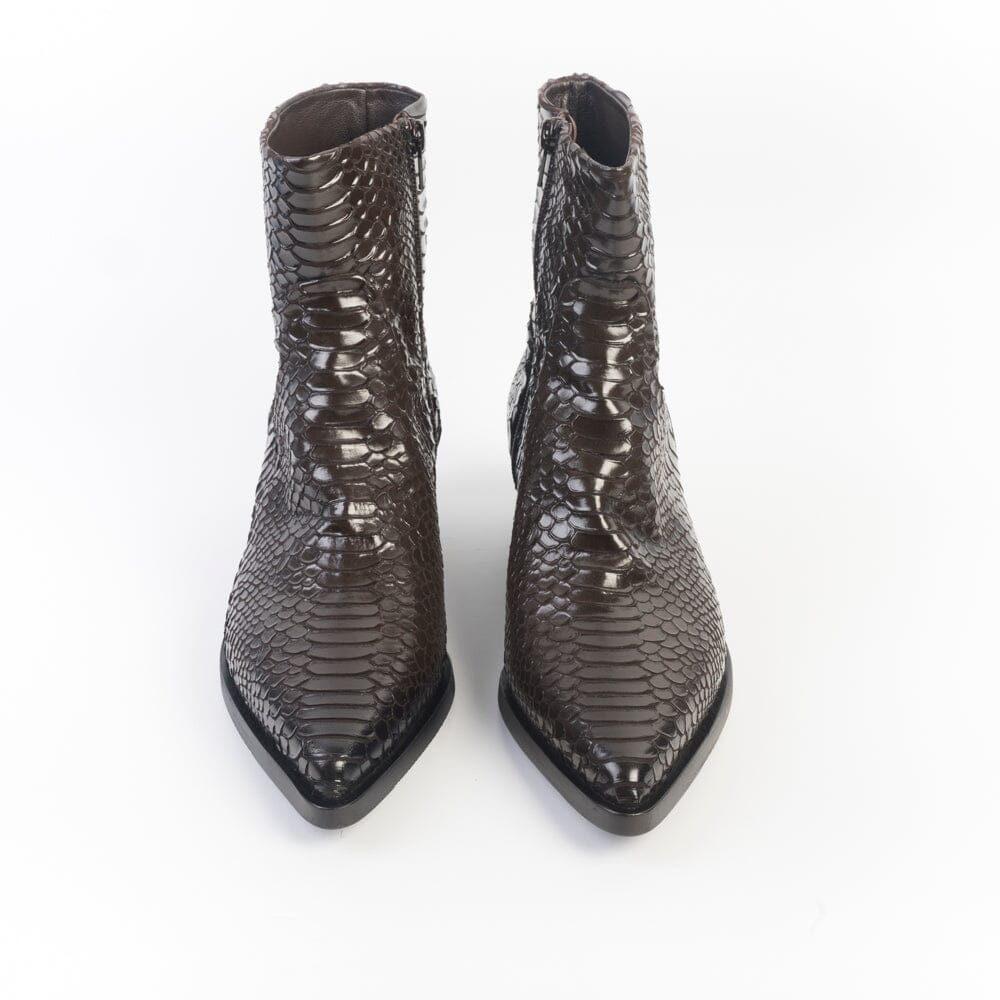 ELENA IACHI - Stivaletto Texano E4519-T - Indiana Moro Scarpe Donna Elena Iachi