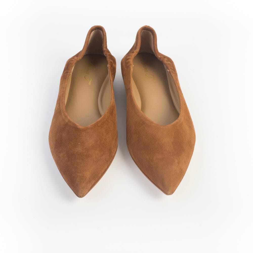 ANNA F - Ballerina - 1403 - Camoscio Bruciato Scarpe Donna Anna F.