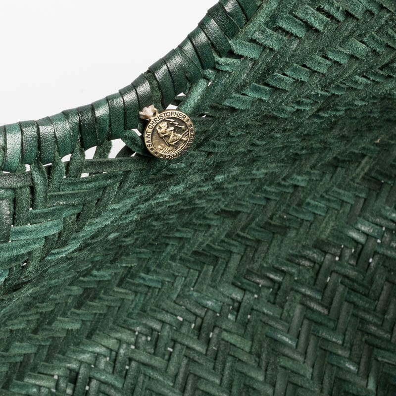 DRAGON - Borsa intrecciata - Verde DRAGON