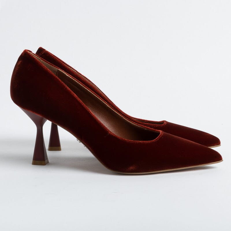 SERGIO LEVANTESI - Decolletè - Julia - Velluto Ruggine Scarpe Donna SERGIO LEVANTESI