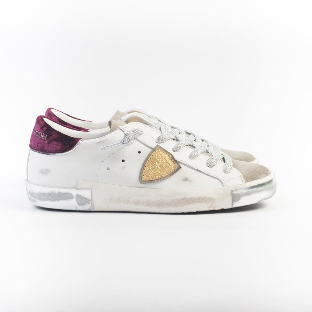 PHILIPPE MODEL - Sneakers - PRLD XE06 - Velluto Bordeaux Scarpe Donna Philippe Model Paris