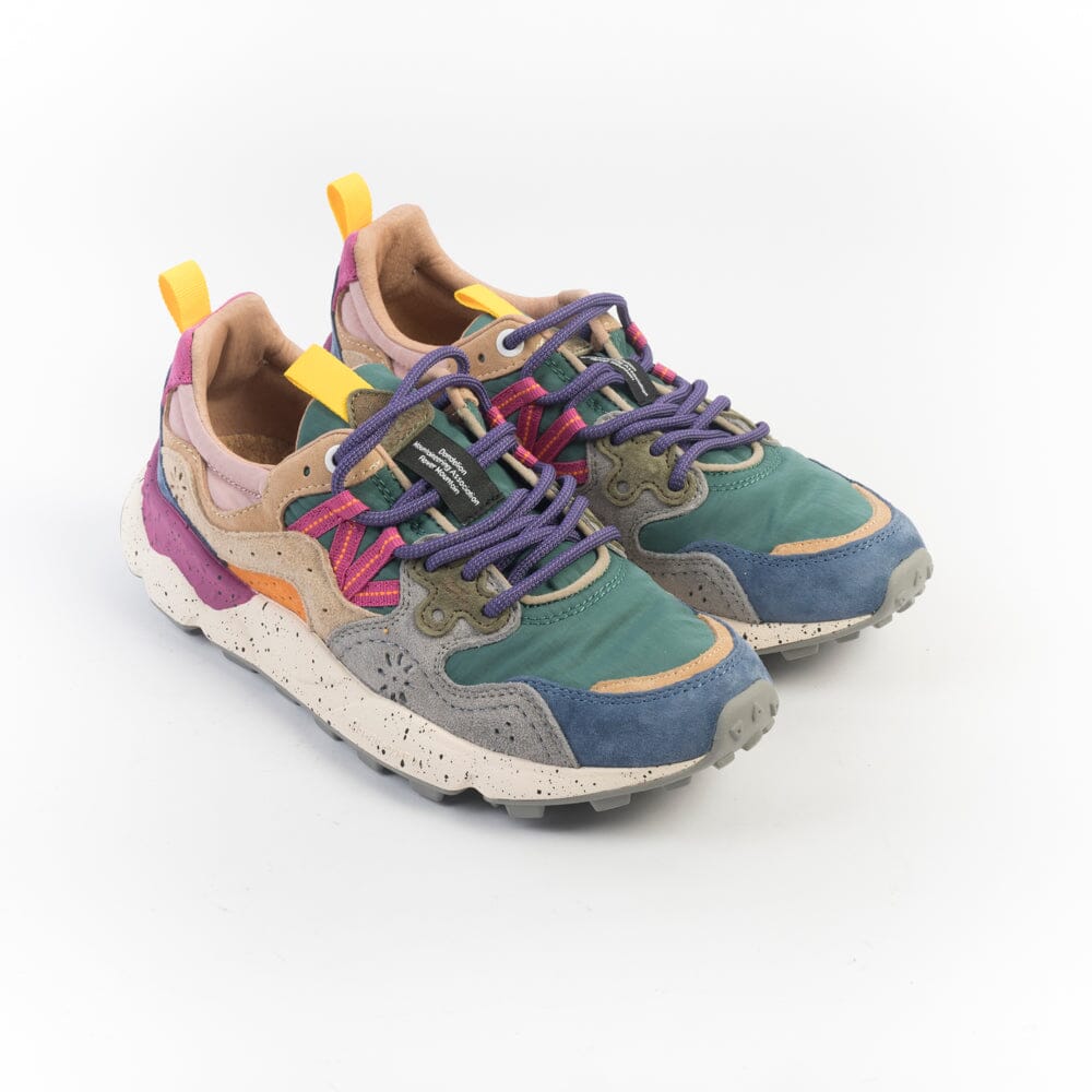 FLOWER MOUNTAIN - Sneakers Yamano - 1F14 - Mud Petrolio Beige Scarpe Donna FLOWER MOUNTAIN