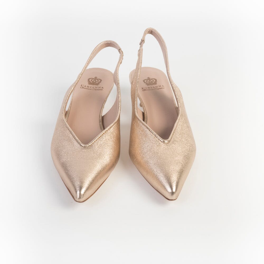 L' ARIANNA - Sling Back - CH2529 - Laminato Oro Scarpe Donna L'Arianna