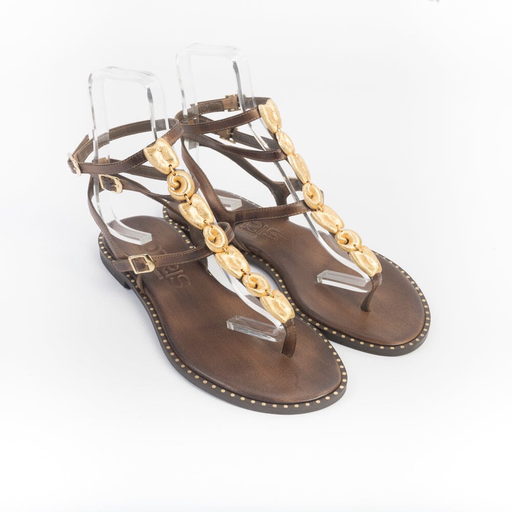 MAKIS KOTRIS - Sandali Bassi Infradito 740 - Chocolate Scarpe Donna MAKIS KOTRIS