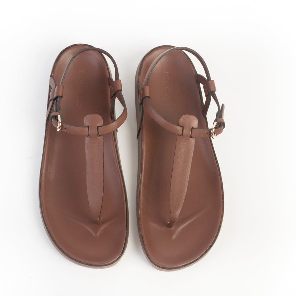 DEL CARLO - Sandali bassi Infradito - Zeus - 12109 - Testa di moro Scarpe Donna DEL CARLO