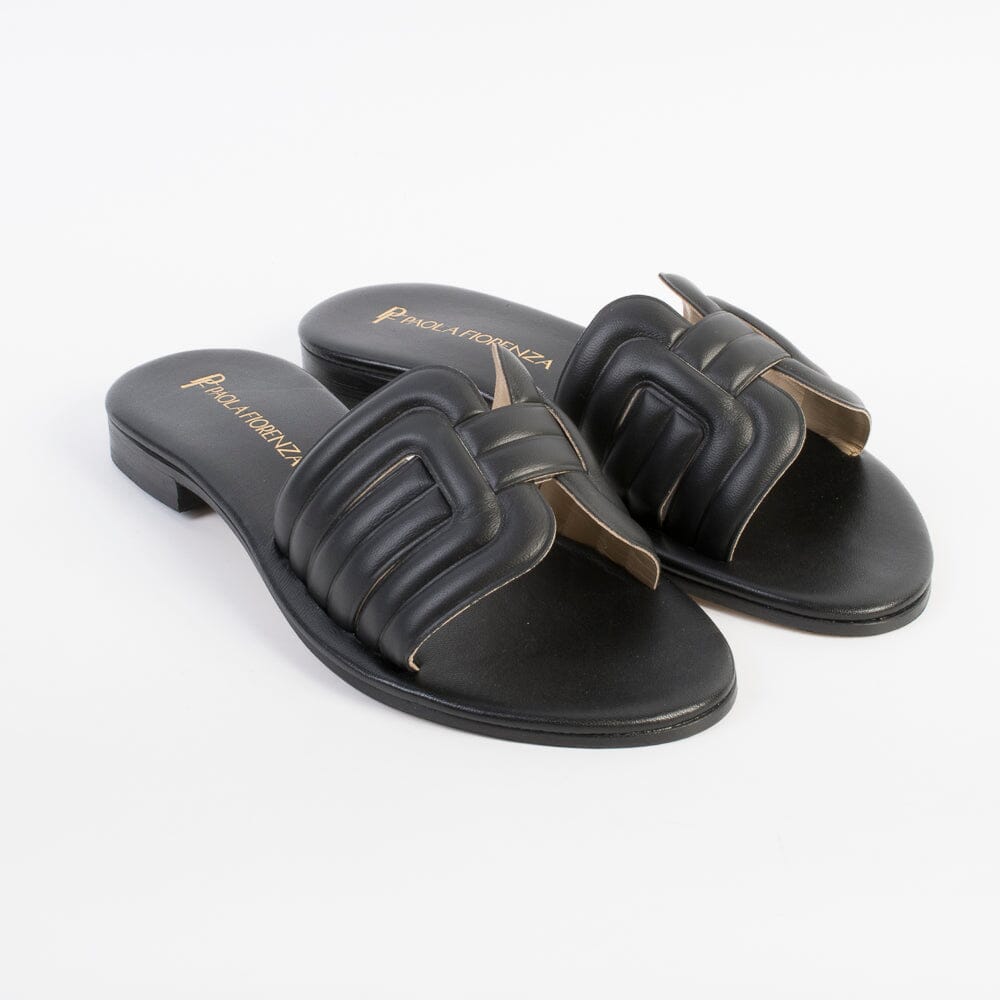 PAOLA FIORENZA - Sandali Bassi - Mules - SS2456 - Nero Scarpe Donna PAOLA FIORENZA