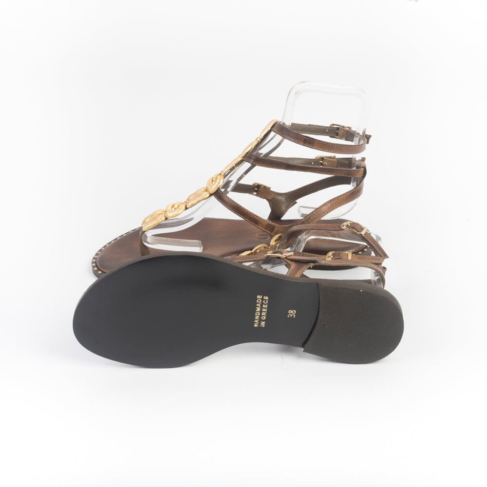 MAKIS KOTRIS - Sandali Bassi Infradito 740 - Chocolate Scarpe Donna MAKIS KOTRIS