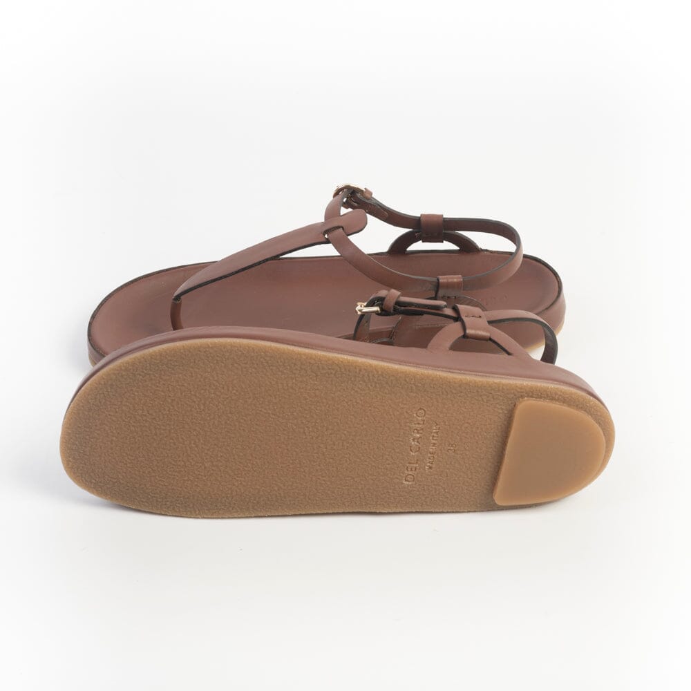 DEL CARLO - Sandali bassi Infradito - Zeus - 12109 - Testa di moro Scarpe Donna DEL CARLO