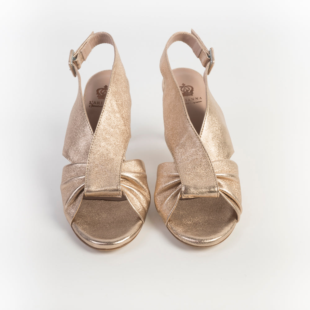 L' ARIANNA - Sandali con Tacco - DS2707 - Laminato Oro