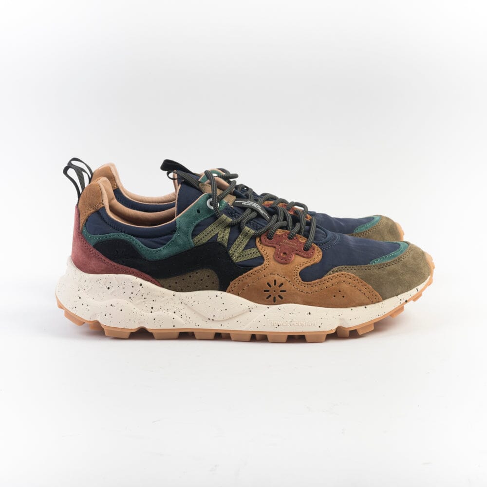 FLOWER MOUNTAIN - Sneakers Yamano 3 - 3B32 - Deep mud light brown navy blu cuoio Scarpe Uomo FLOWER MOUNTAIN