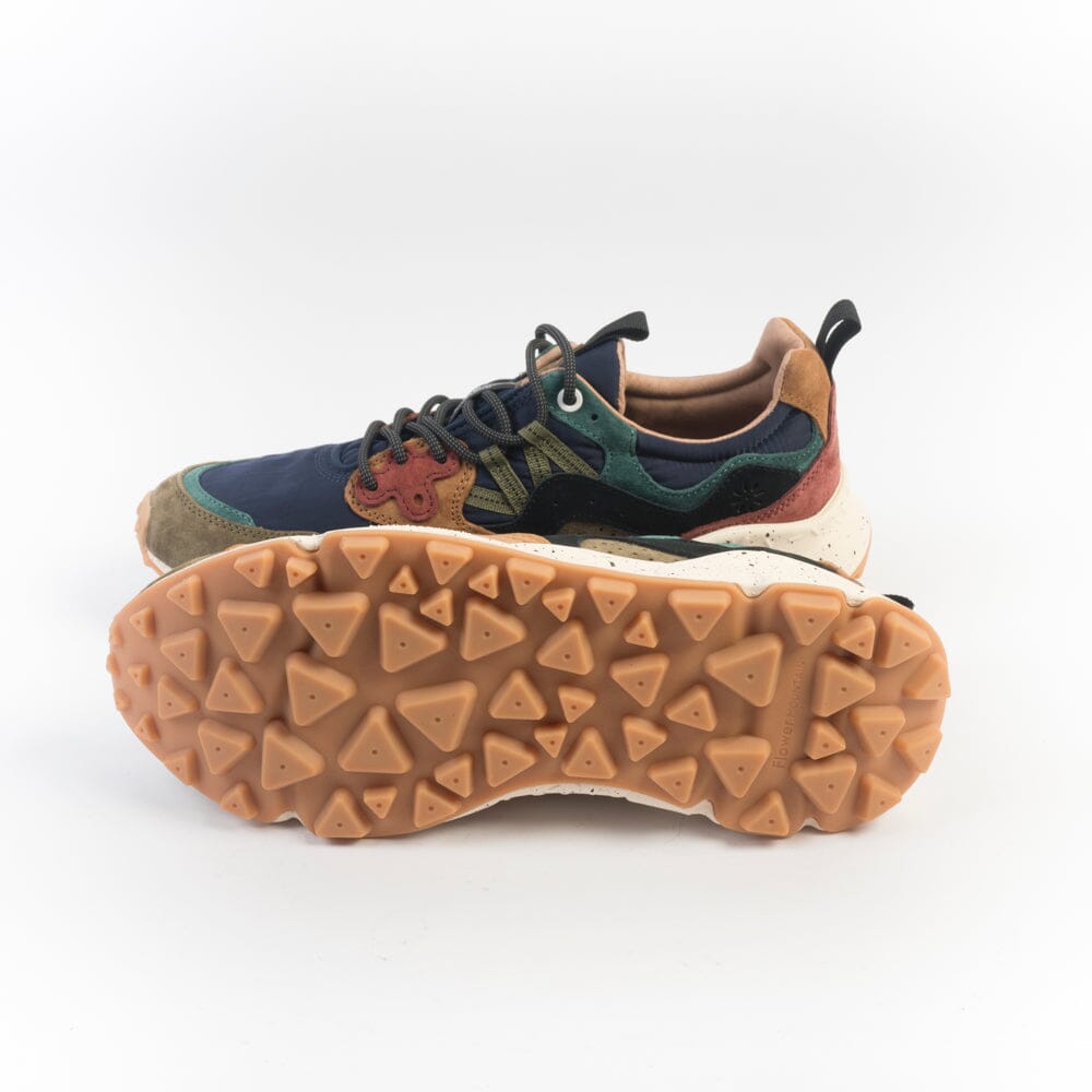 FLOWER MOUNTAIN - Sneakers Yamano 3 - 3B32 - Deep mud light brown navy blu cuoio Scarpe Uomo FLOWER MOUNTAIN