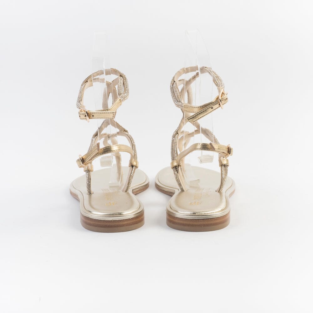PAOLA FIORENZA - Sandali bassi infradito - SS2462 - Cristalli Platino Scarpe Donna PAOLA FIORENZA