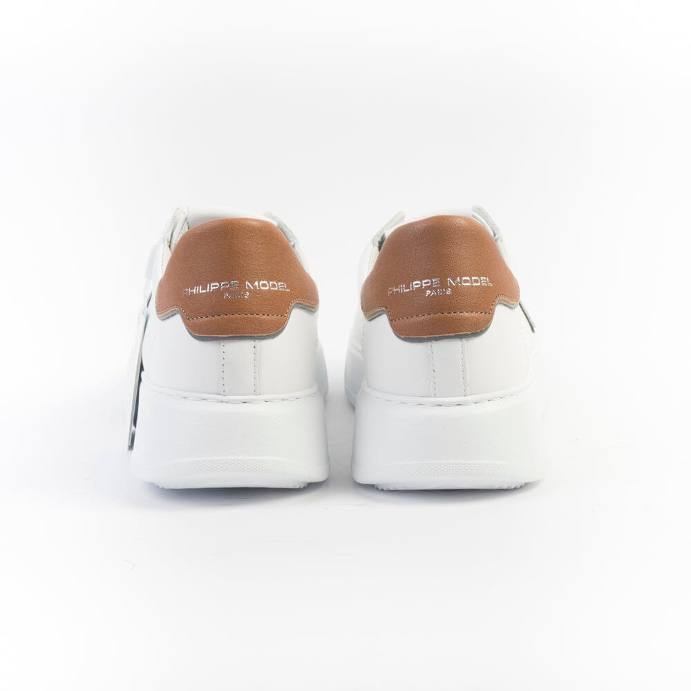 PHILIPPE MODEL -Sneakers Temple - BTLU VW03 - Bianco Cognac Scarpe Uomo Philippe Model Paris