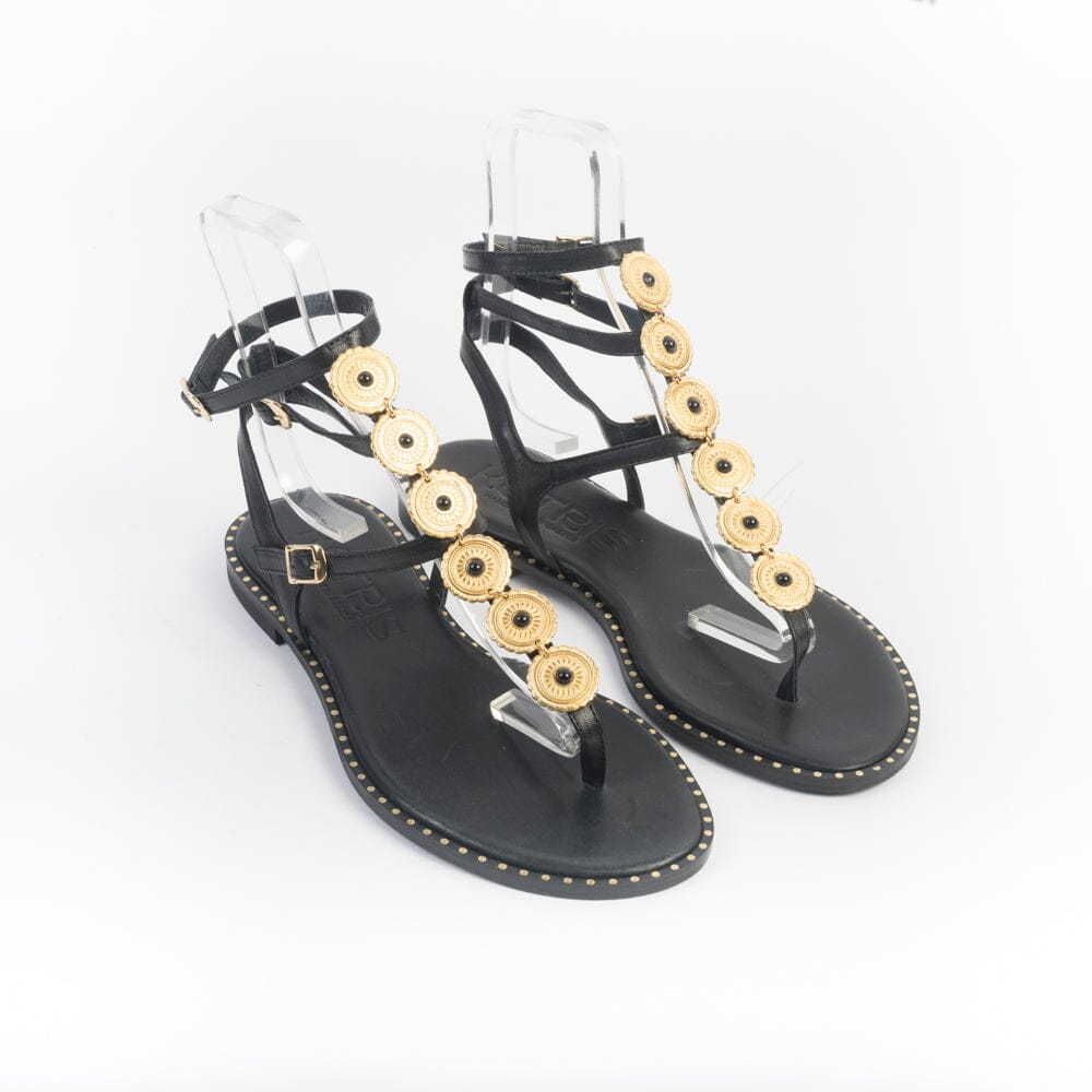 MAKIS KOTRIS - Sandali Bassi Infradito 720 - Nero Scarpe Donna MAKIS KOTRIS