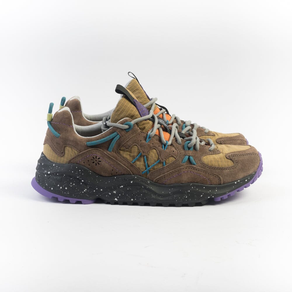 FLOWER MOUNTAIN - Sneakers - Yamabushi - 0B01 - Antracite cammello e marrone Scarpe Uomo FLOWER MOUNTAIN