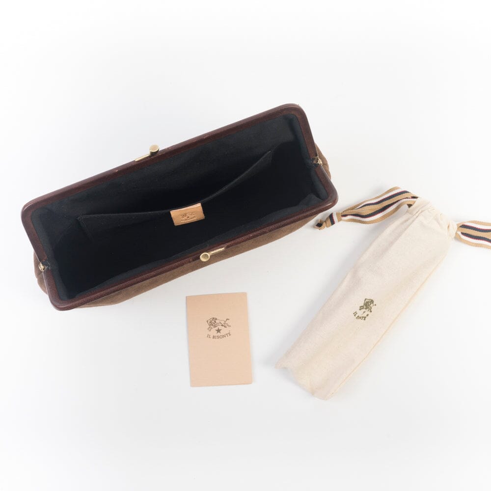 IL BISONTE - Pochette - BCL049 - Camoscio Testa di Moro Accessori Donna Il Bisonte