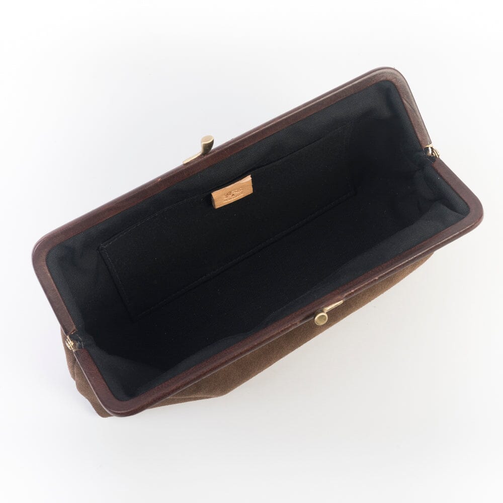 IL BISONTE - Pochette - BCL049 - Camoscio Testa di Moro Accessori Donna Il Bisonte