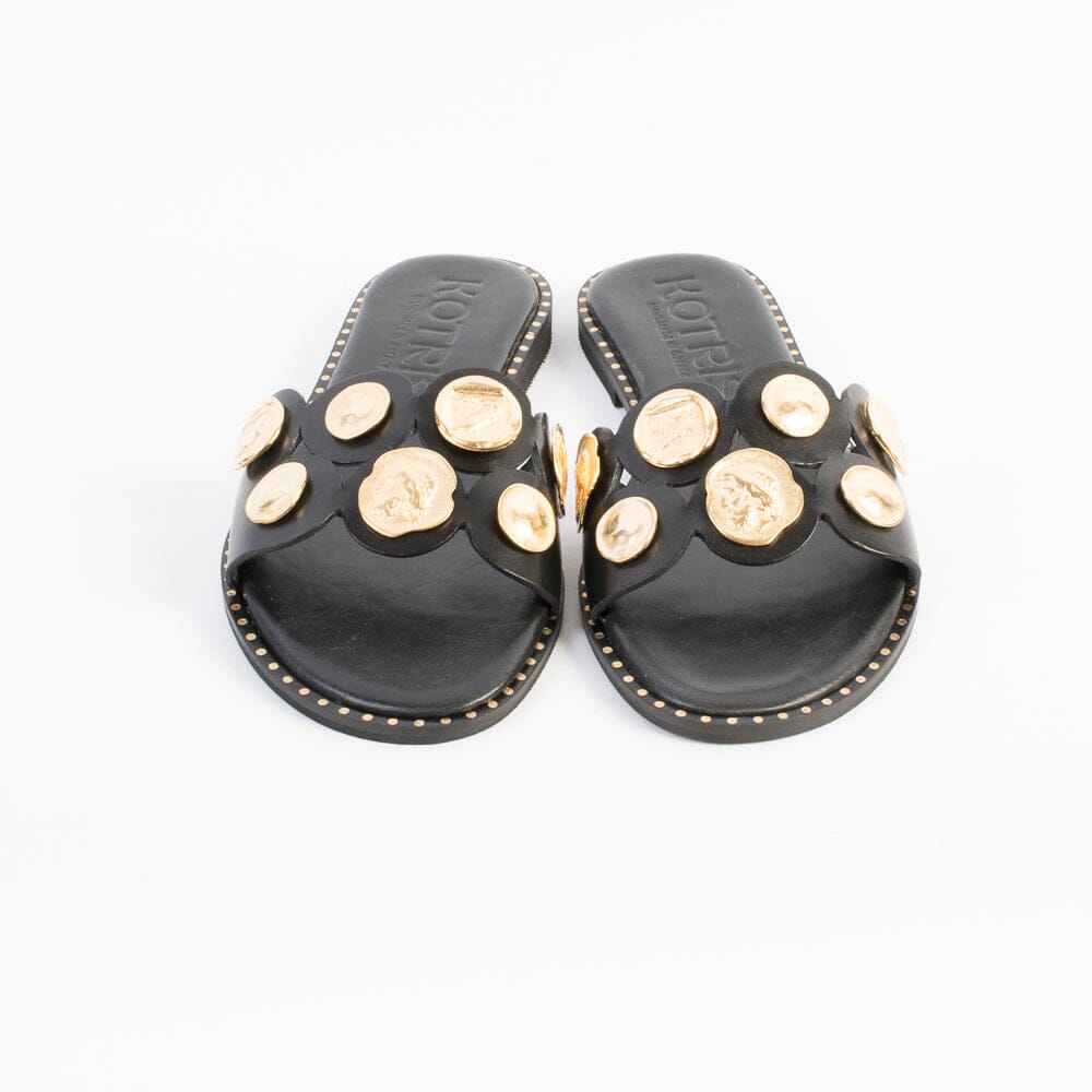 MAKIS KOTRIS - Mules - Sandali Bassi 856 - Nero Scarpe Donna MAKIS KOTRIS 