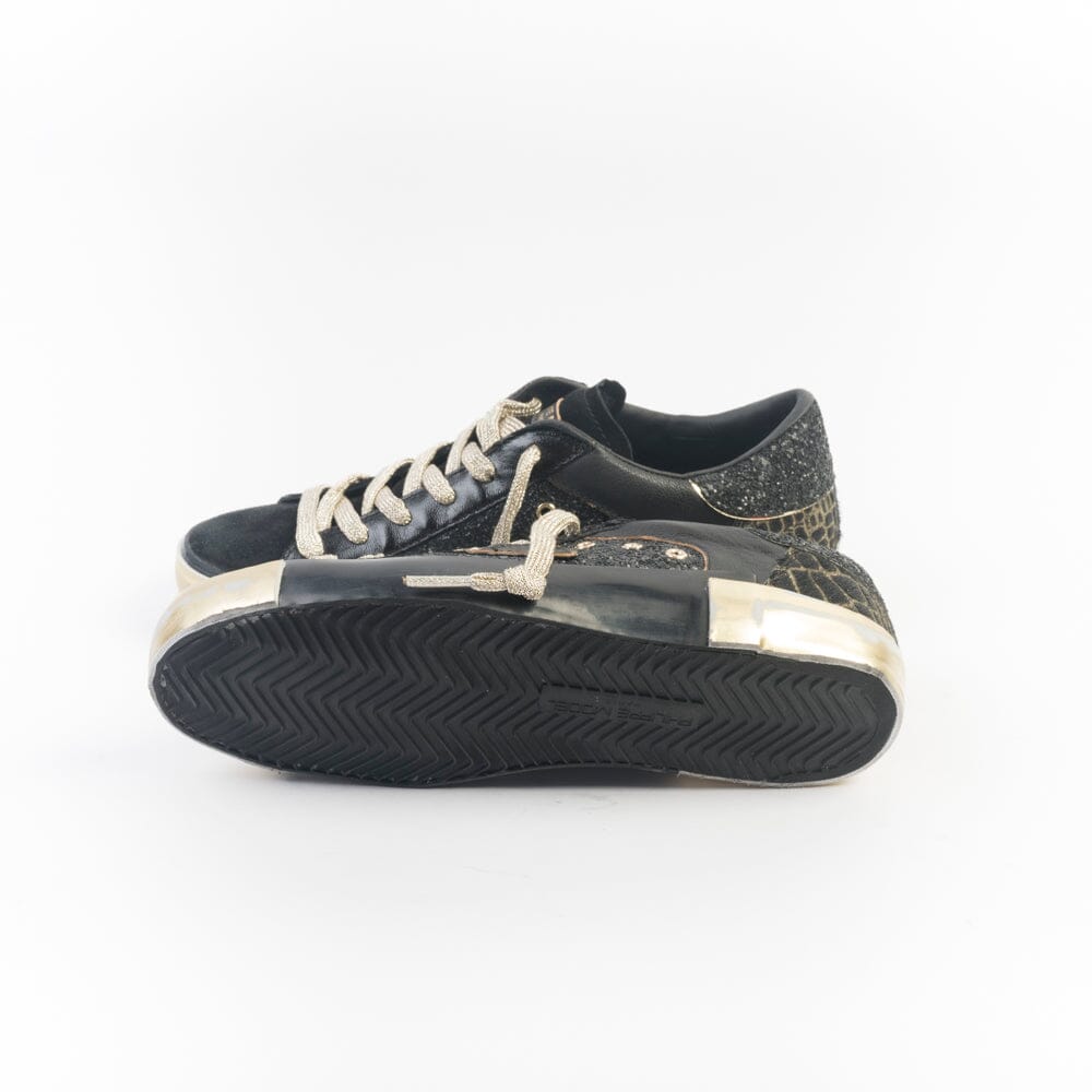 PHILIPPE MODEL - Sneakers - PRLD GMP1 - Glitter Nero Scarpe Donna Philippe Model Paris