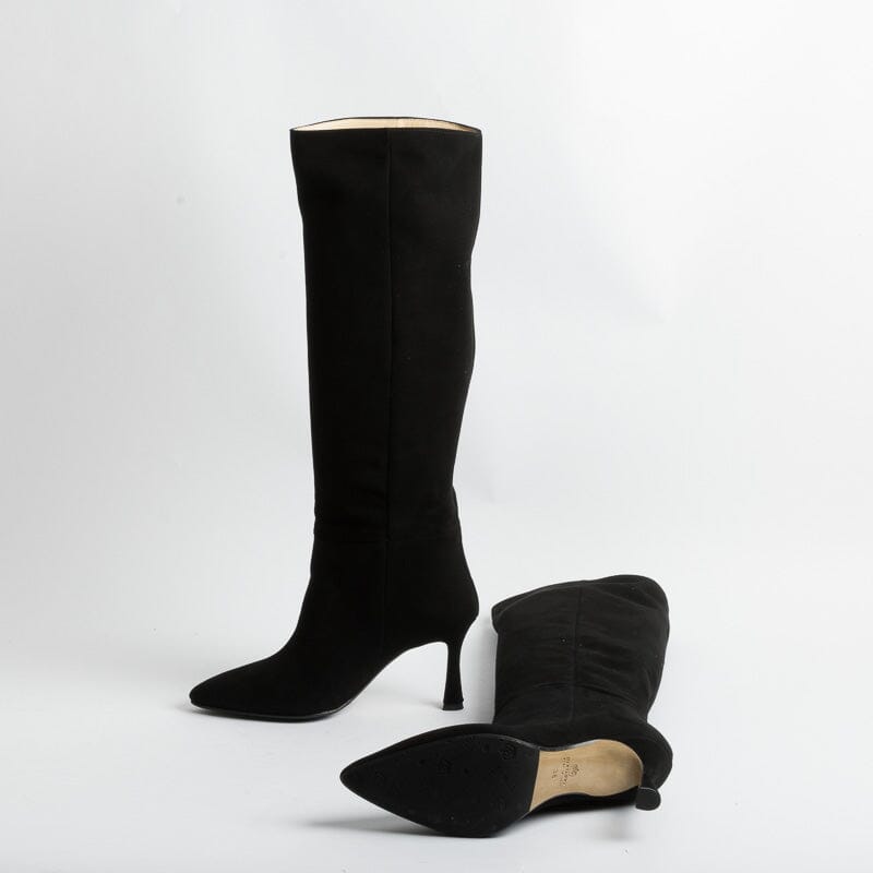L' ARIANNA - Stivali - ST1580/RT - Camoscio Nero Scarpe Donna L'Arianna