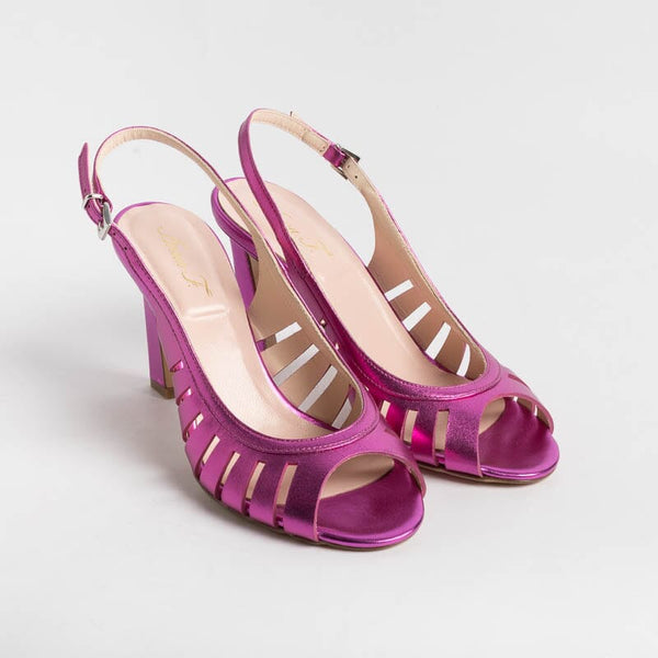 ANNA F. - Sandalo - 3656 - Laminato Fucsia Scarpe Donna Anna F.