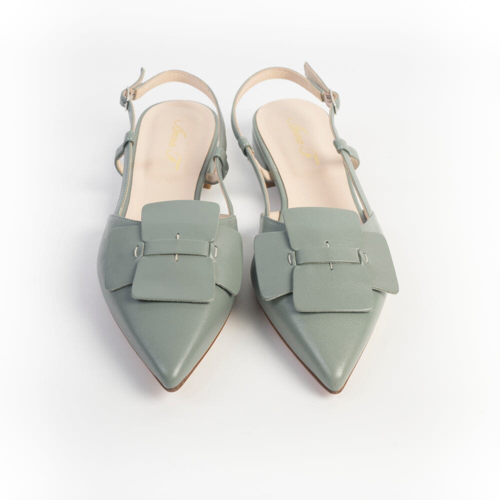ANNA F. - Sling Back - 1925 - Nappa Salvia Scarpe Donna Anna F.