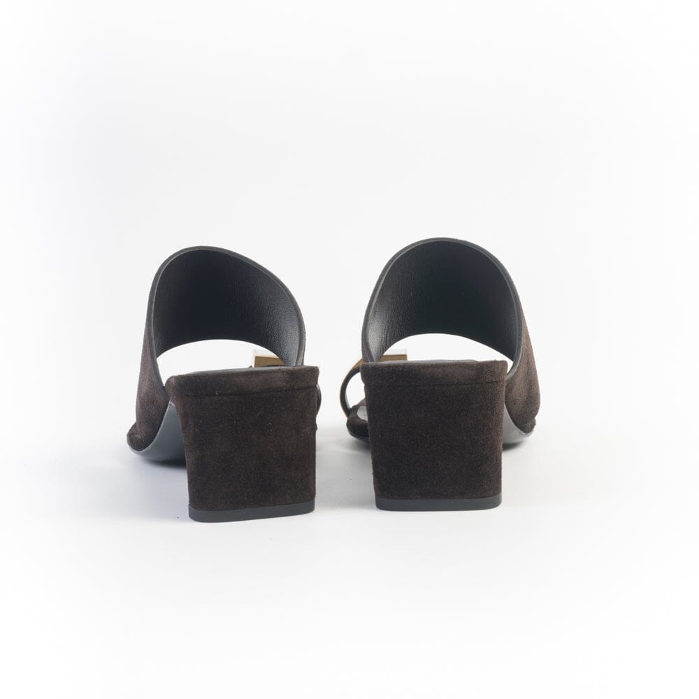 ELENA IACHI - Sandali con tacco E4722 - Velour Ebano Scarpe Donna Elena Iachi