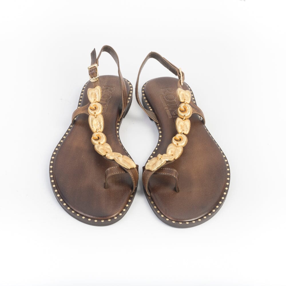 MAKIS KOTRIS - Sandali Bassi infradito 840 - Chocolate Scarpe Donna MAKIS KOTRIS