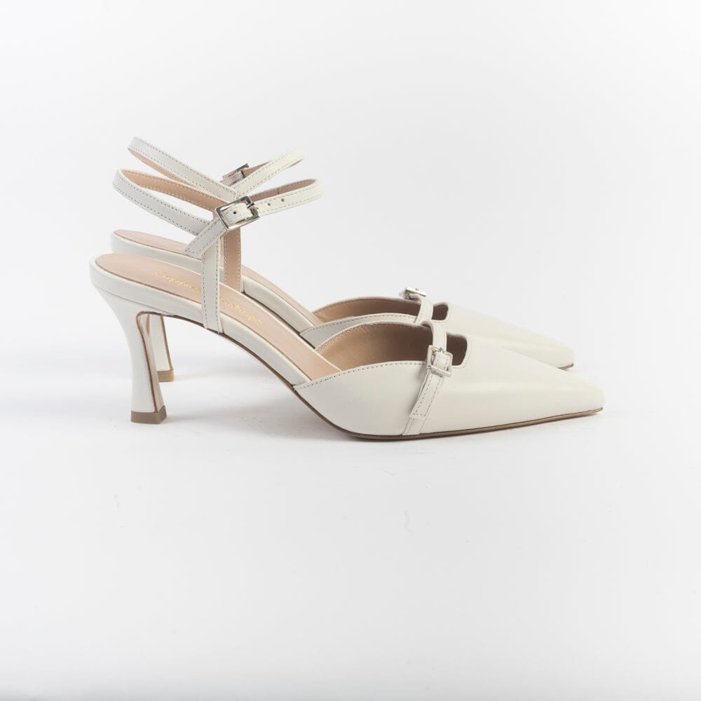 CappellettoShop - Sling Back - Ester 5 - Bianco Scarpe Donna CAPPELLETTO 1948