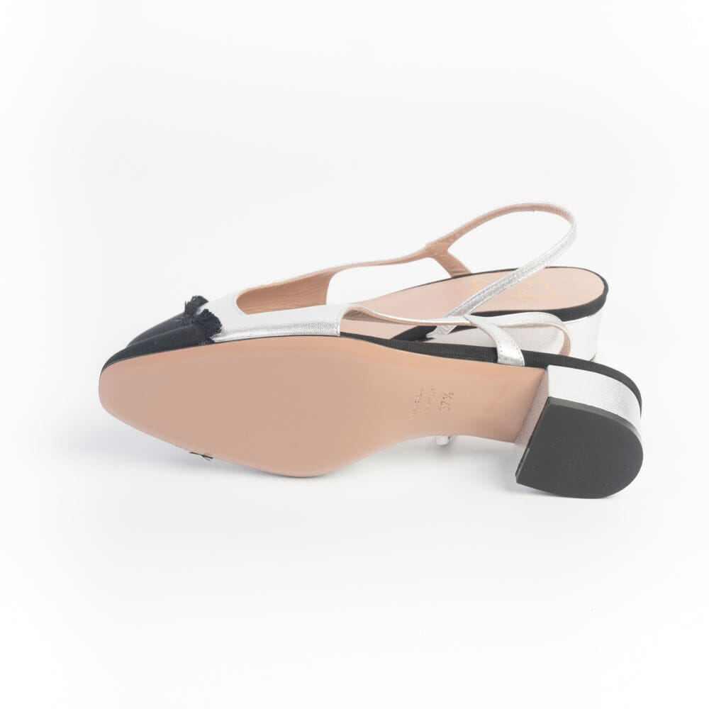 ROBERTO FESTA - Sling Back - Acanto - Argento Nero Scarpe Donna Roberto Festa