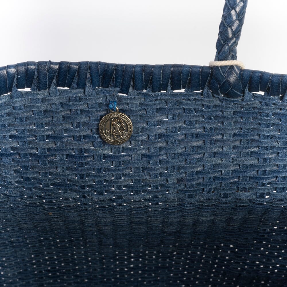 DRAGON DIFFUSION - Borsa intrecciata - B WEAVE BIG - 8805 - Navy DRAGON DIFFUSION