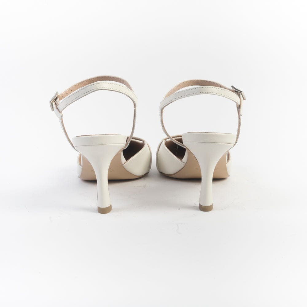 CappellettoShop - Sling Back - Ester 5 - Bianco Scarpe Donna CAPPELLETTO 1948