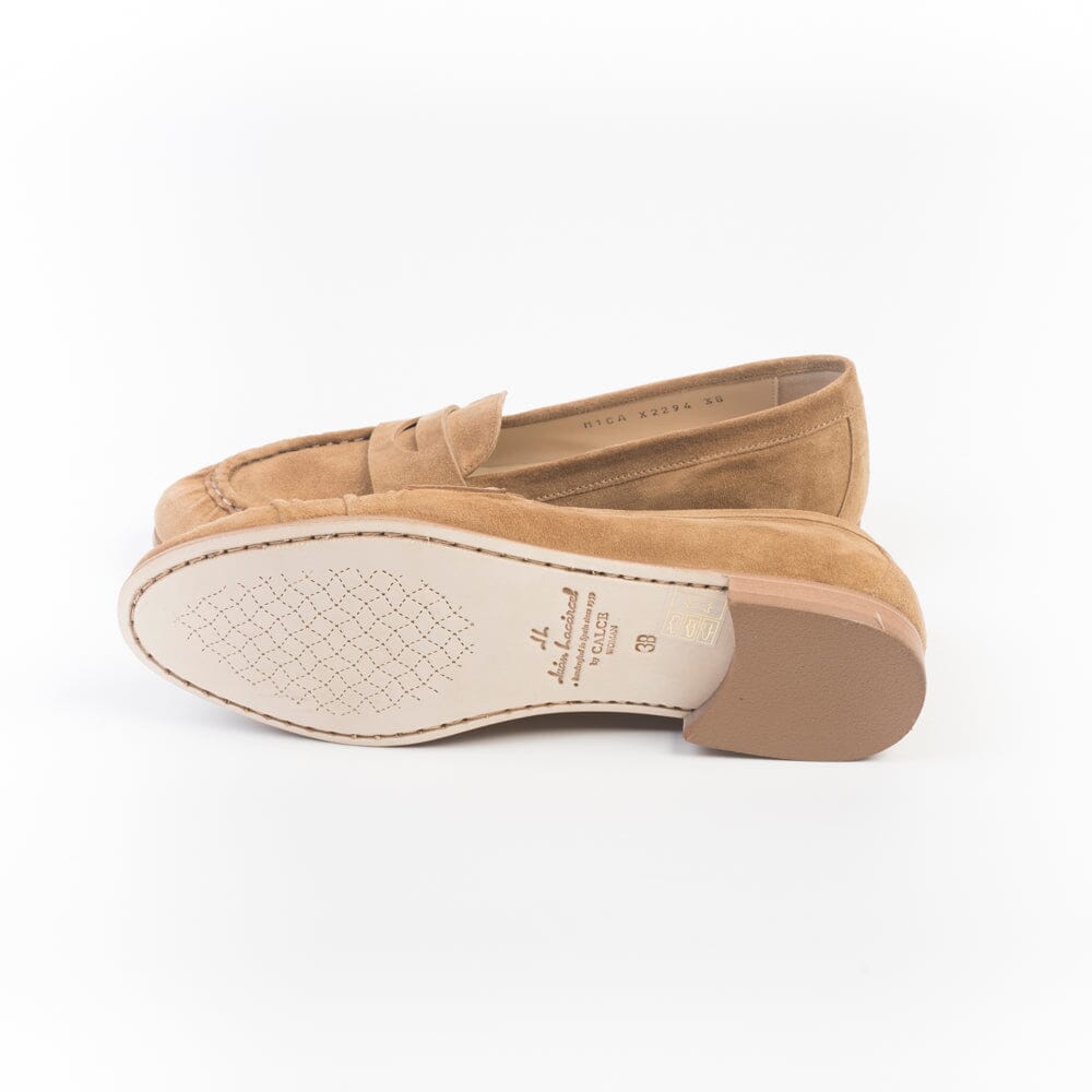 JUAN LACARCEL - Mocassino - X2294 - Camoscio Cuoio Scarpe Donna JUAN LACARCEL - Collezione Donna