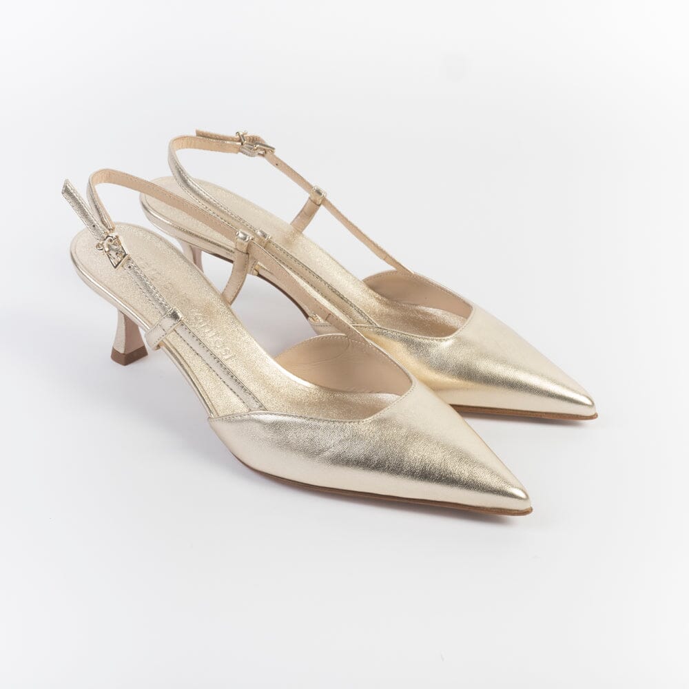 SERGIO LEVANTESI - Sling Back - ELSA - Laminato Platino Scarpe Donna SERGIO LEVANTESI