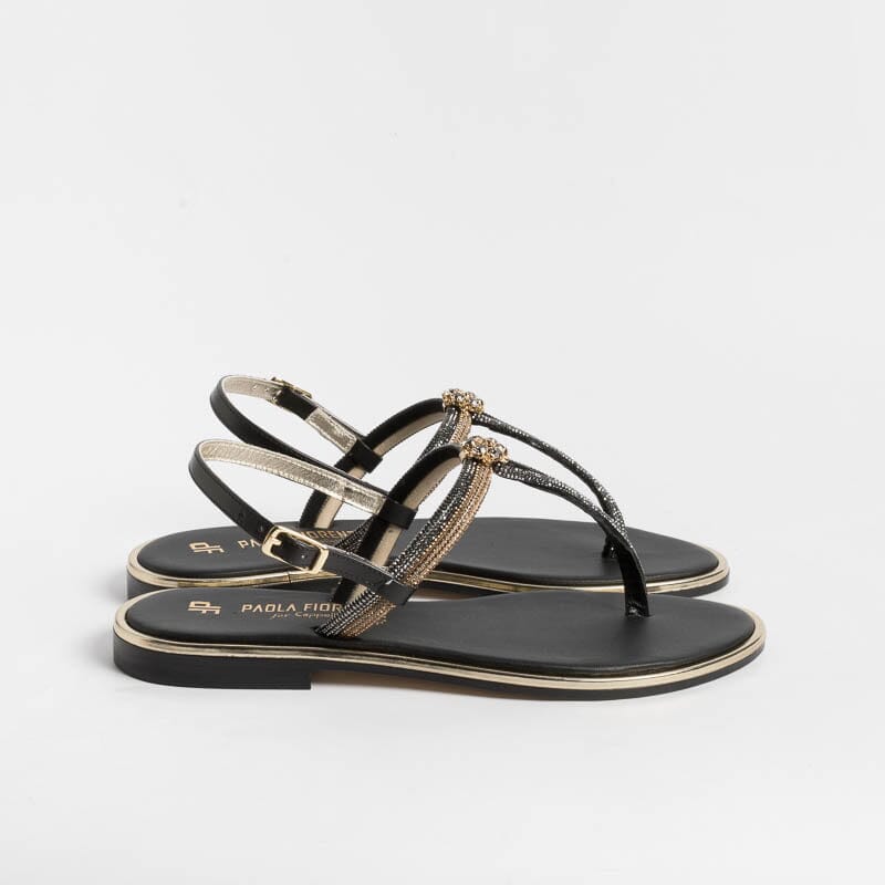 PAOLA FIORENZA - Sandalo infradito - SS2378 - Ambra Black Scarpe Donna PAOLA FIORENZA