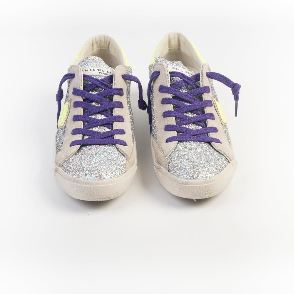 PHILIPPE MODEL - Sneakers - PRLD GG07 - Glitter Argento Scarpe Donna Philippe Model Paris