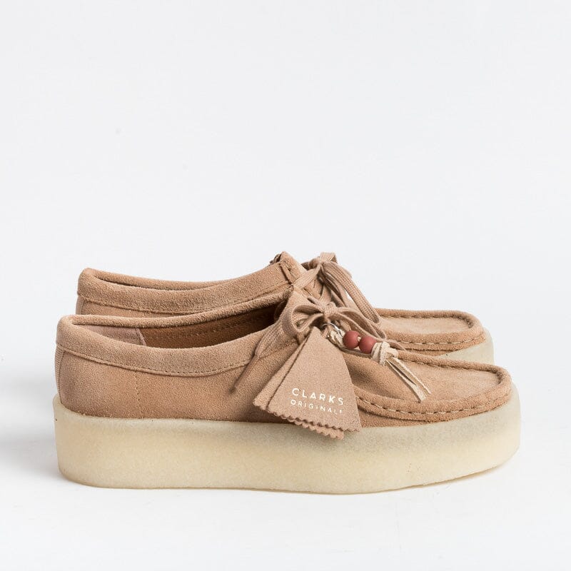 Clarks - Wallabee Cup - Camoscio Beige caldo Scarpe Donna CLARKS - Collezione Donna