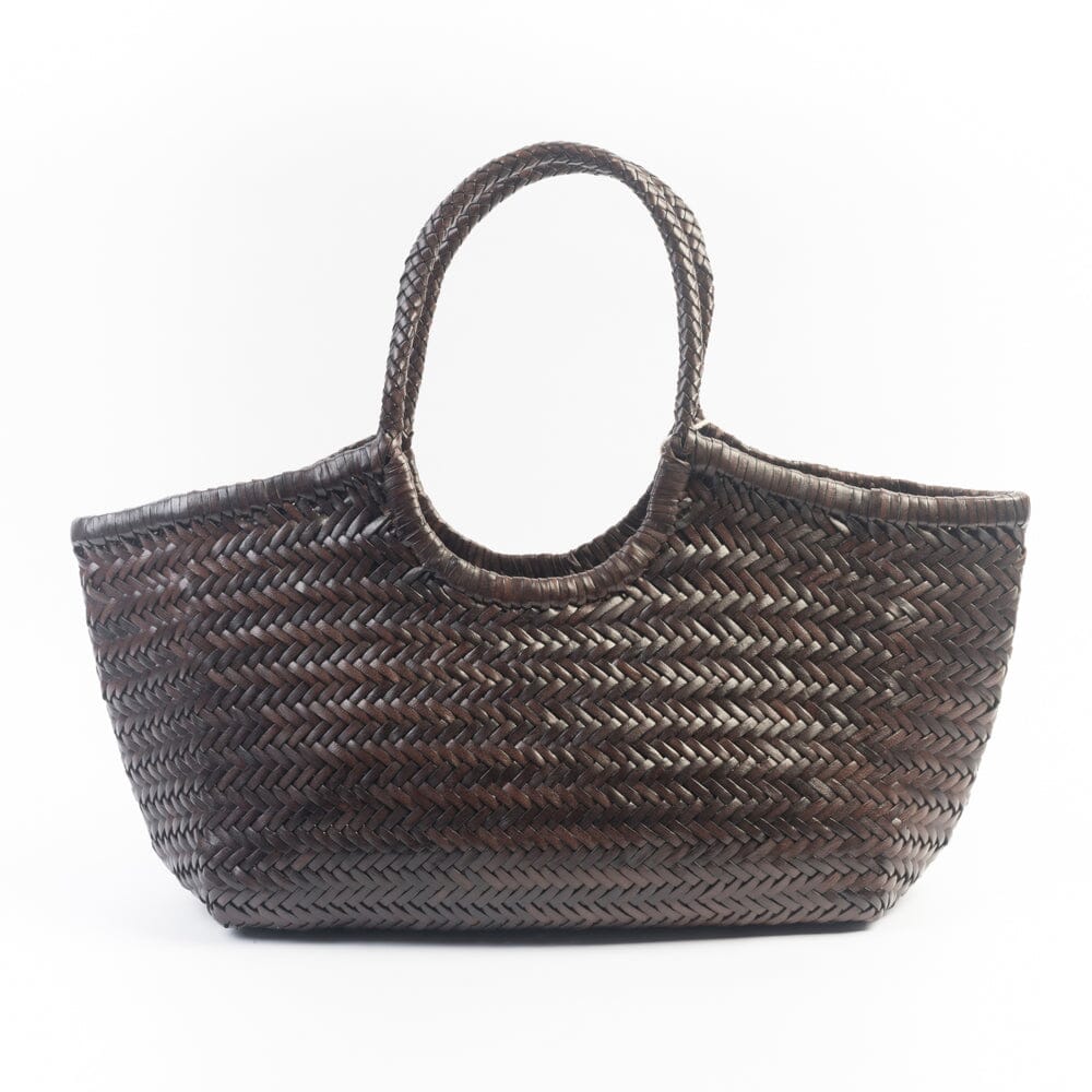 DRAGON DIFFUSION - Borsa intrecciata Nantucket 8822 - Dark Brown DRAGON
