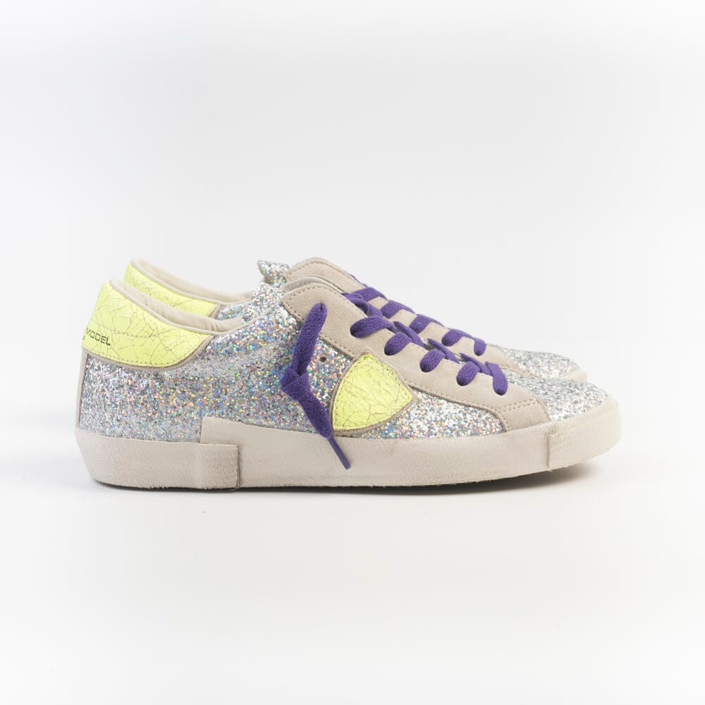PHILIPPE MODEL - Sneakers - PRLD GG07 - Glitter Argento Scarpe Donna Philippe Model Paris