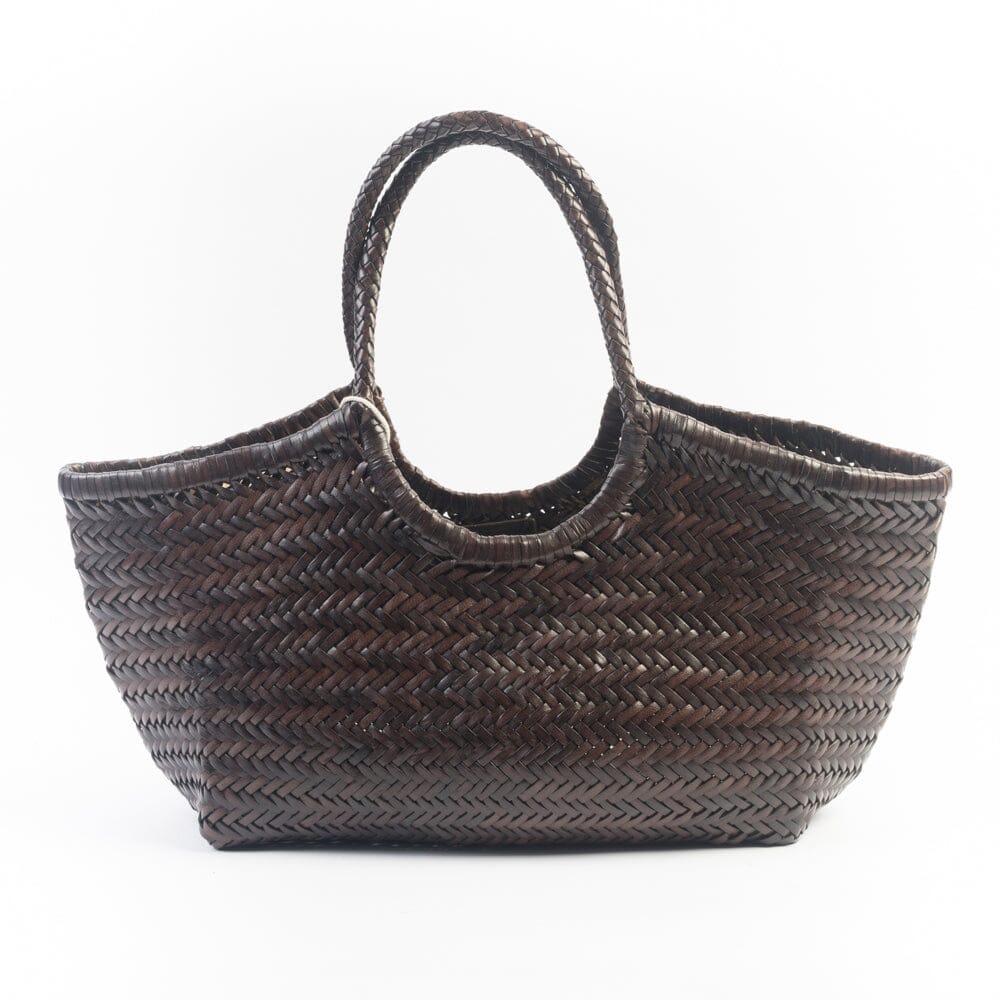 DRAGON DIFFUSION - Borsa intrecciata Nantucket 8822 - Dark Brown DRAGON